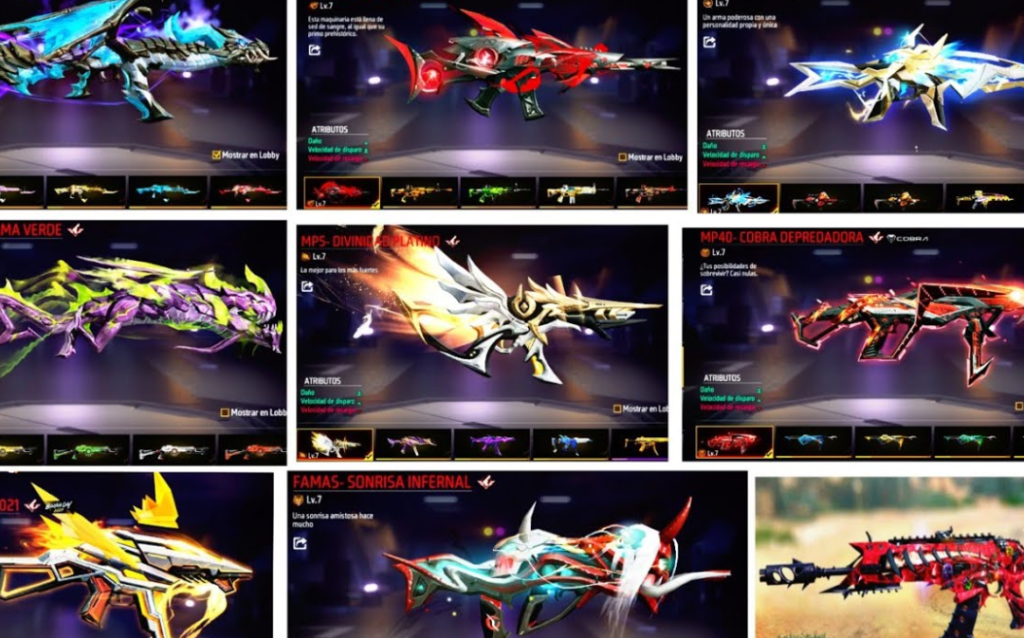 TODAS LAS SKINS EVOLUTIVAS DE FREE FIRE - Play